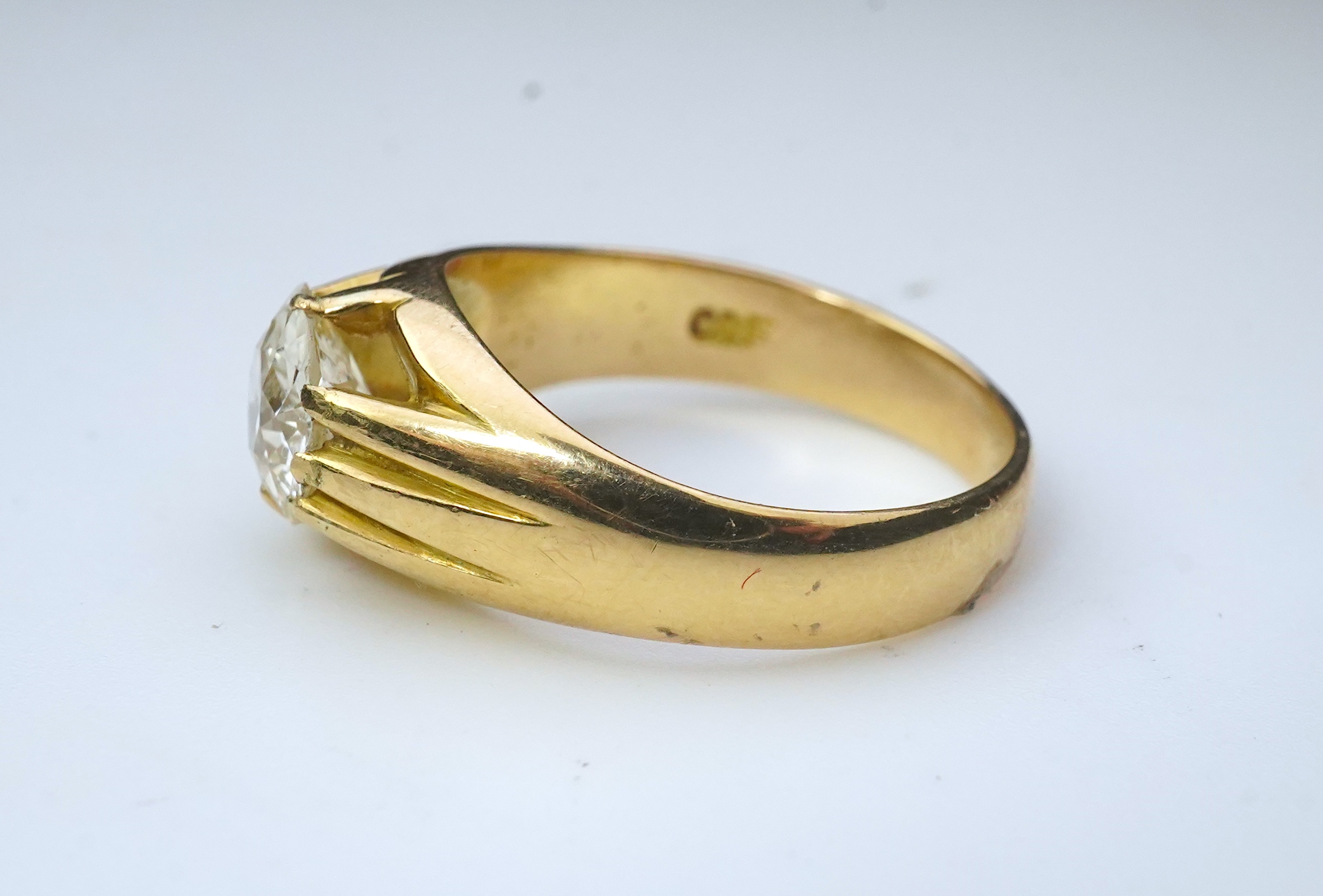 A diamond ring, 1.28 carat old mine cut diamond ring